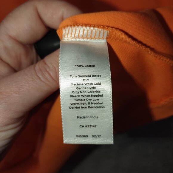 Sleeveless Talbots SP Small Petite Fit Orange Dress with Crochet Accents Cotton - Picture 8 of 9